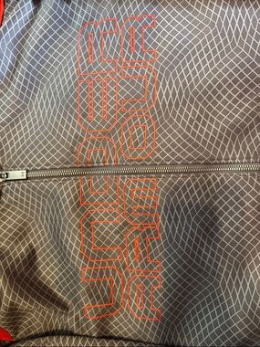 Under Armour Gray Zip-Up Sweater with Orange Logo